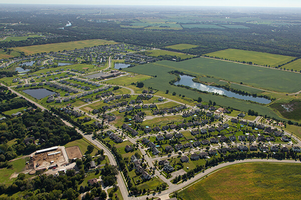 Prairie Meadows Aerial View of Yorkville